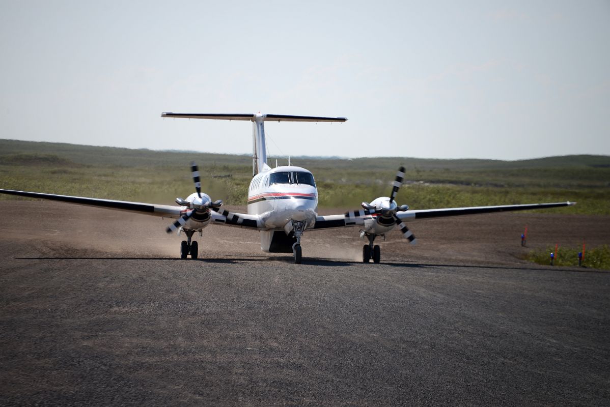04A Airplane Landing At Tuktoyaktuk Northwest Territories